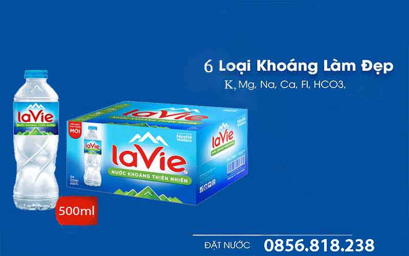 thung 24 chai nuoc khoang lavie 500ml