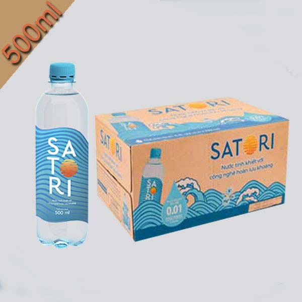 Thùng 24 Chai Nước Satori 500ml 1 Thùng 24 Chai Nước Satori 500ml